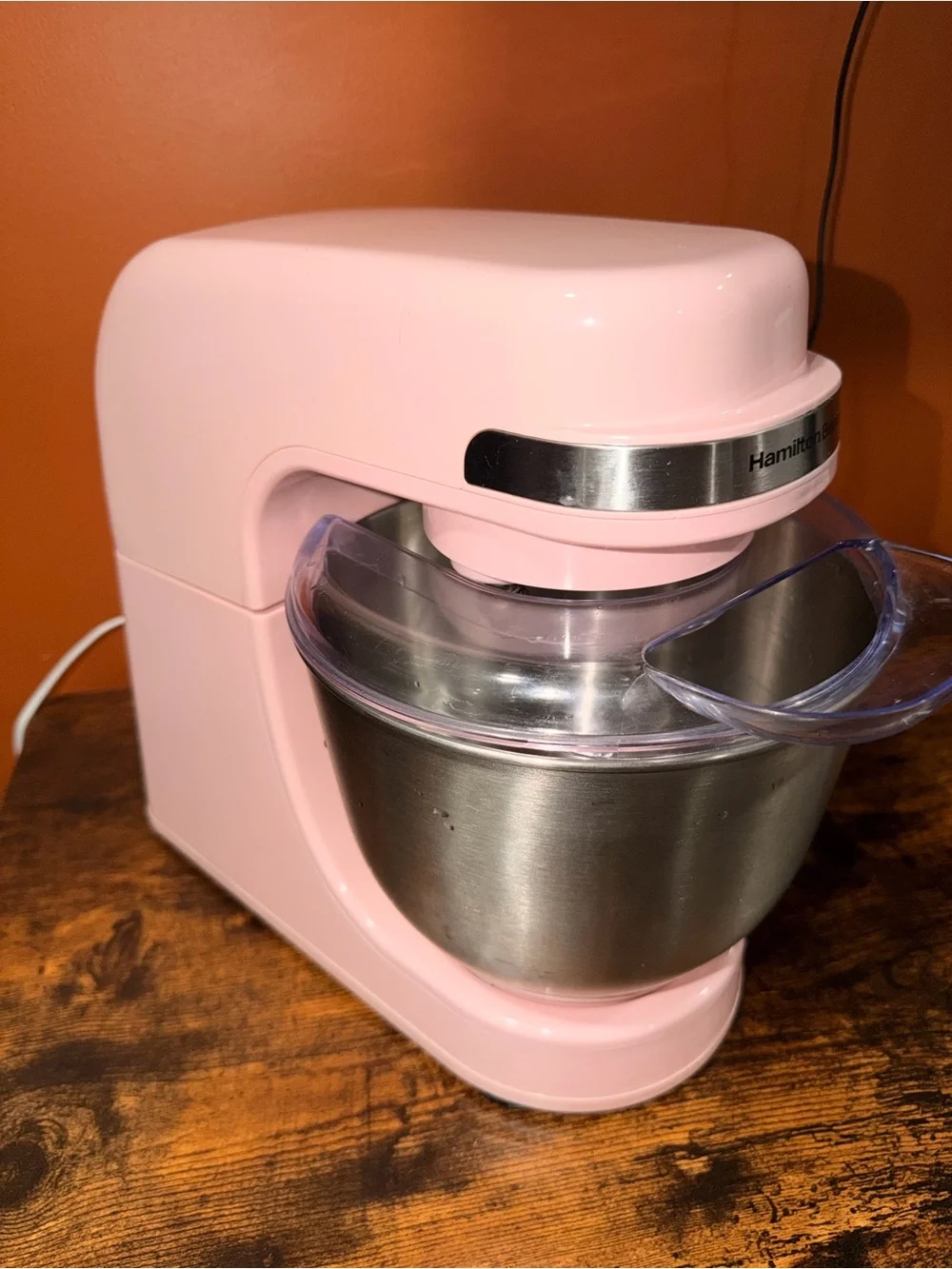 Hamilton Beach Stand Mixer in Dusty Pink with Stainless Bowl